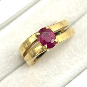 18金 K18 ルビー リング